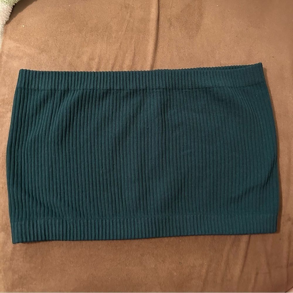 Aura Ribbed Emerald Green Bandeau Size M/L